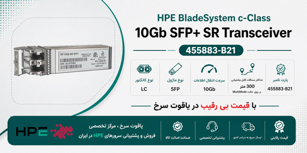 HPE BladeSystem c-Class 10Gb SFP+ SR Transceiver 455883-B21