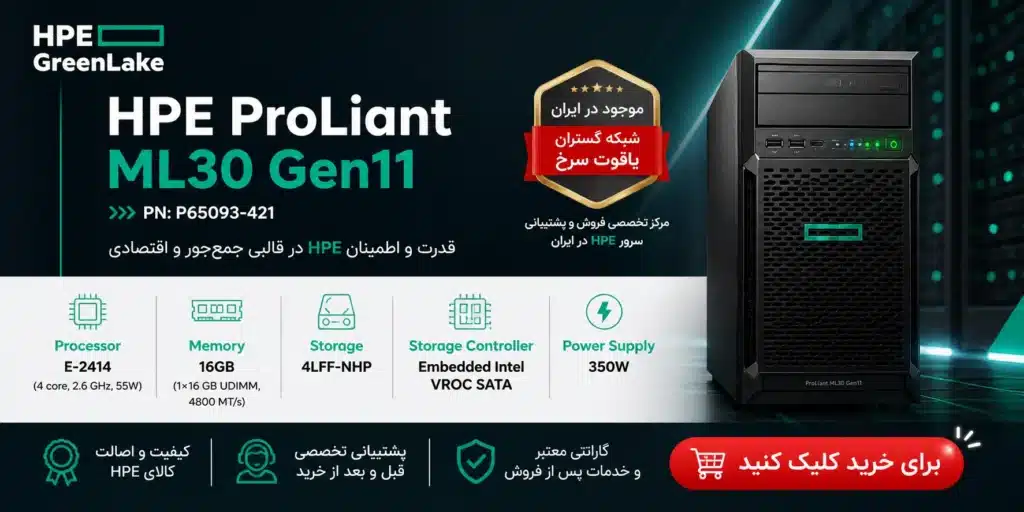 HPE ML30 G11 E-2414 16GB-U 4LFF-NHP 350W PS P65093-421