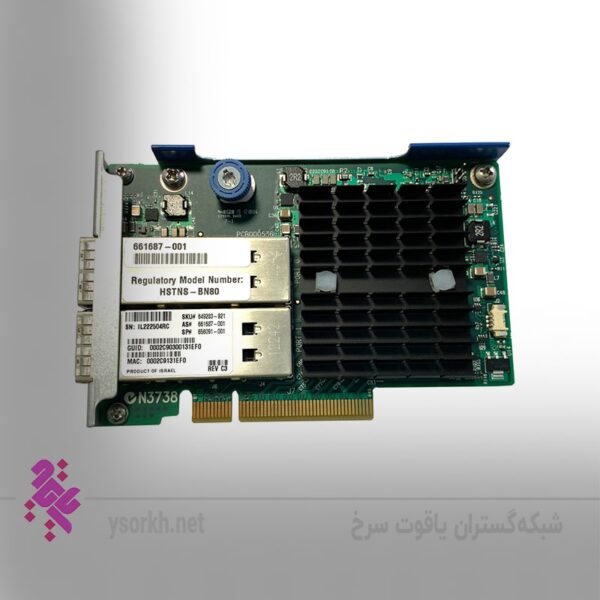 قیمت کارت شبکه سرور HP Infiniband QDR-Ethernet 10Gb 2-port 544FLR-QSFP Adapter 649283-B21