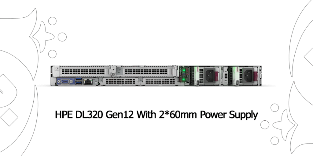 HPE DL320 Gen12 With 2x60mm Power Supply