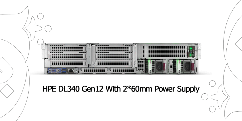 HPE DL340 Gen12 With 2x60mm Power Supply