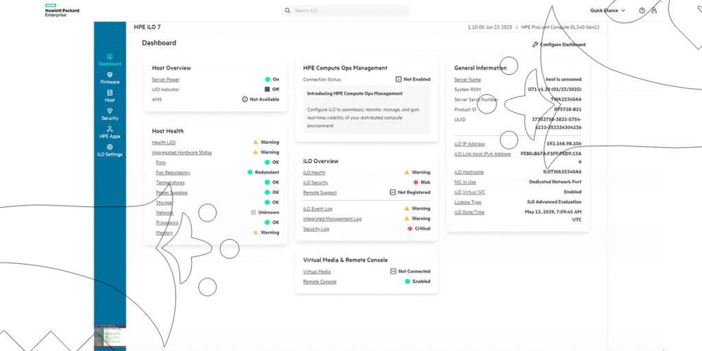 نمایی از HPE iLO7