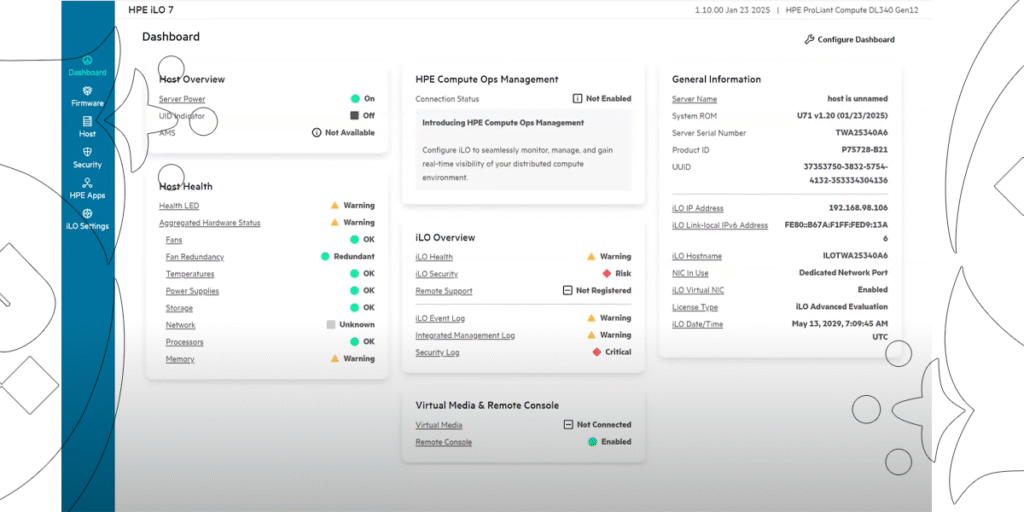 نمایی از HPE iLO7 2