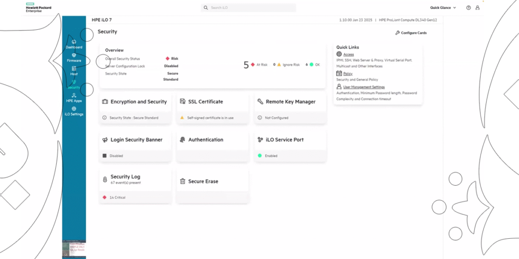 نمایی از HPE iLO7 3