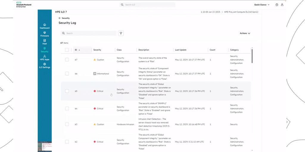 نمایی از HPE iLO7 4