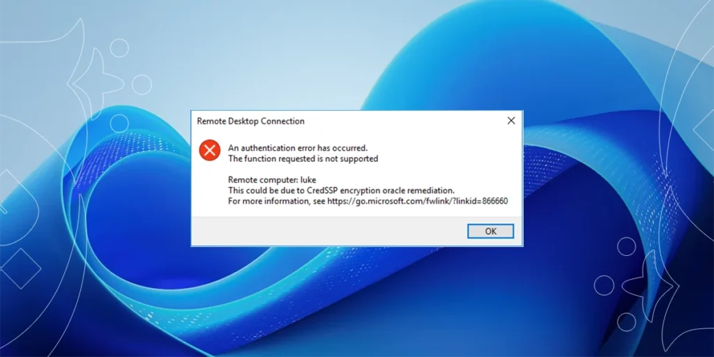 RDP Authentication Errors