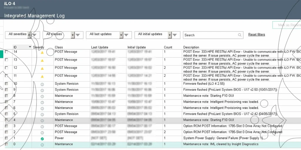 HPE Server LOG