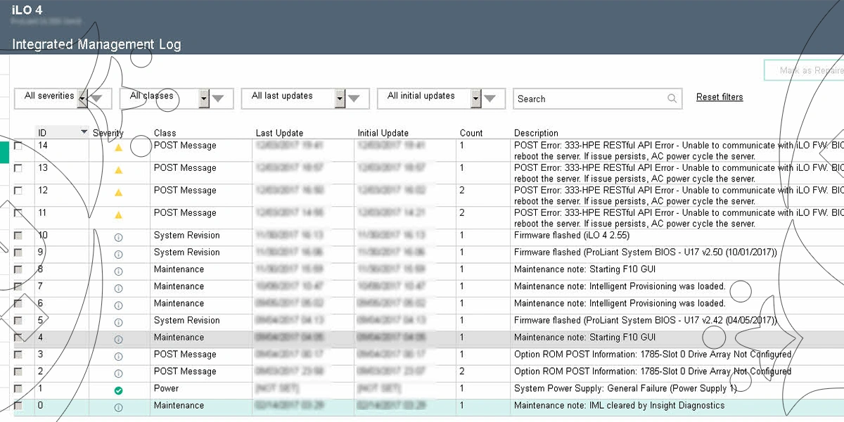 HPE Server LOG