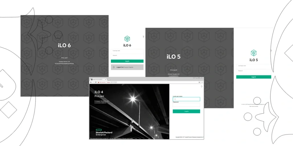 HPE iLO Login Page 4.0 5.0 6.0