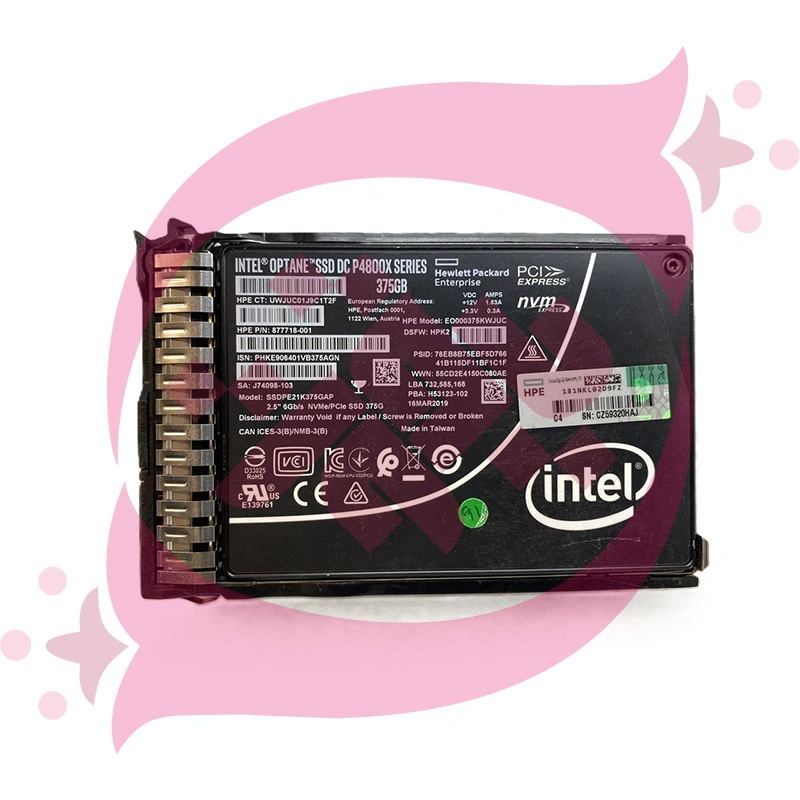 HPE 375GB NVMe x4 Lanes WI SFF SCN DS SSD 878014-B21 HPE 375GB NVMe x4 Lanes WI SFF SCN DS SSD 878014-B21
