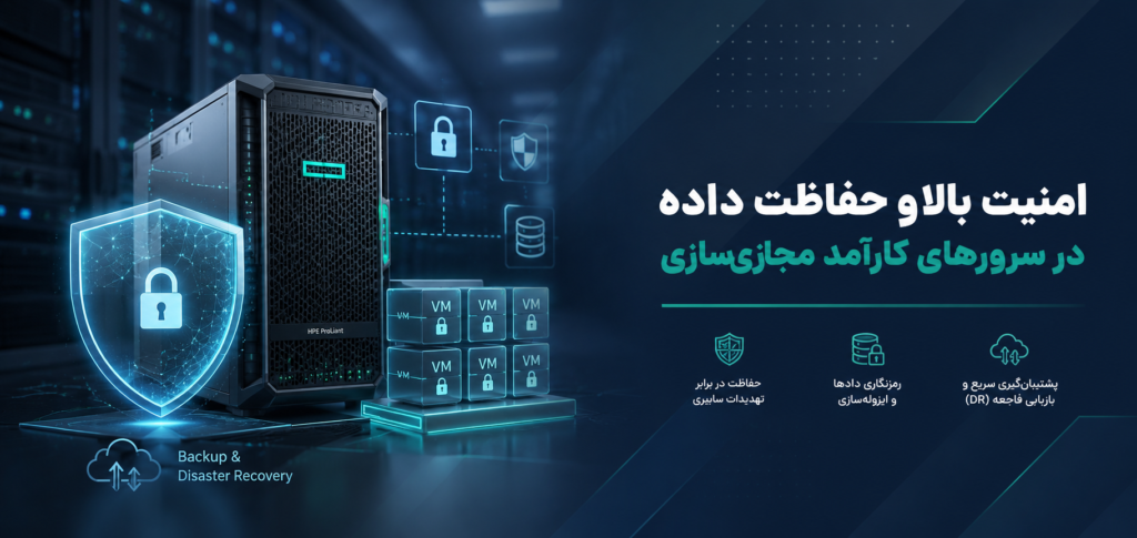 امنیت بالا و حفاظت داده در سرورهای کارآمد مجازی‌سازی
