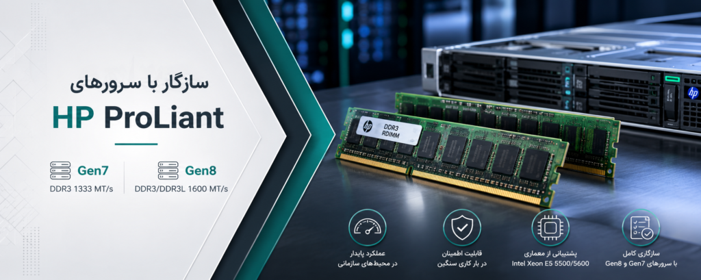 سازگاری با سری‌های سرور HP