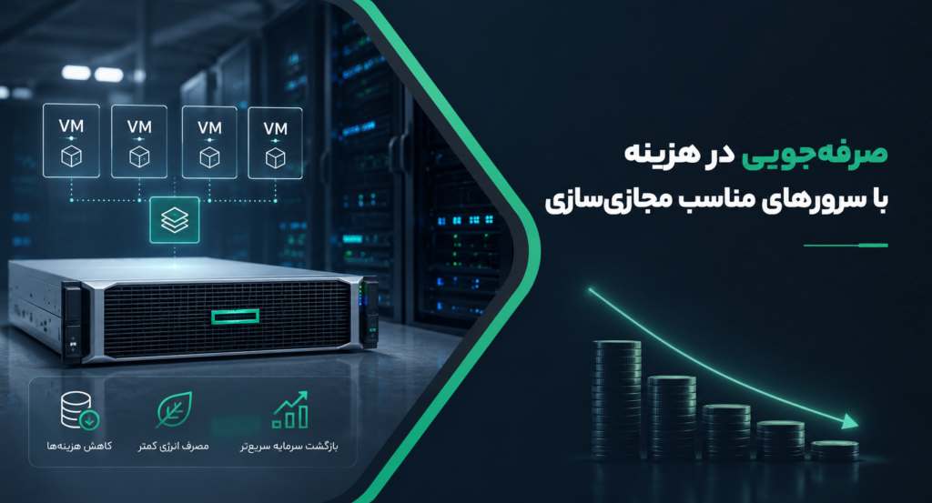 صرفه‌جویی در هزینه با سرورهای مناسب مجازی‌سازی